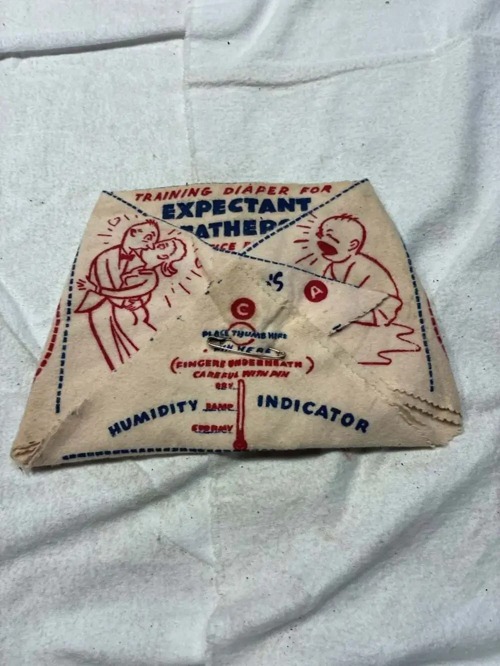 Vintage Novelty Training Diaper for Expectant Fathers Gag Gift